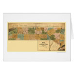 New York & Erie Railroad Map 1834 Card