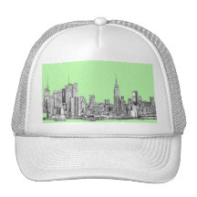 New York lime green Hats