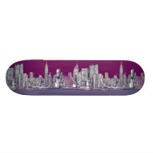 New York NYC purple Skate Board