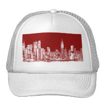 New York NYC red Trucker Hat