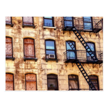 New York Rustic Building Post Card