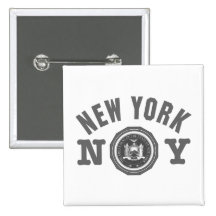 New York Seal Pinback Buttons