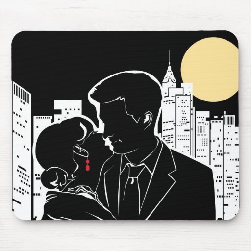 New York Skyline Silhouette Mousepad