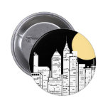New York Skyline Silhouette Pin