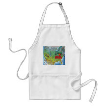 New York USA Map Aprons