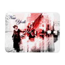 New York - Women's Suffrage March Rectangle Magnet