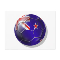 New Zealand All whites kiwi flag Ball Postcard