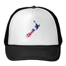 New Zealand Flag Map full size Hat