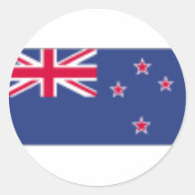 New Zealand Flag Round Stickers