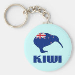 New Zealand Kiwi Keychain Flag