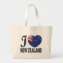 New Zealand Love Tote Bags