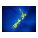 New Zealand Map Postcard