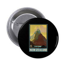 New Zealand Mitre Peak Milford Sound Button