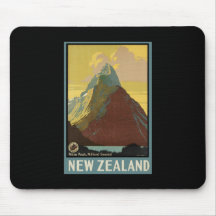 New Zealand Mitre Peak Milford Sound Mouse Pads