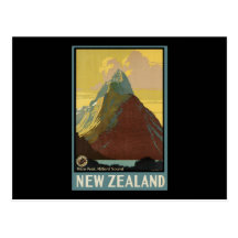 New Zealand Mitre Peak Milford Sound Post Cards