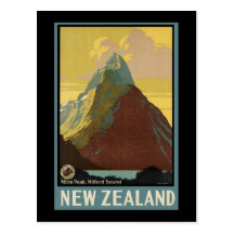 New Zealand Mitre Peak Milford Sound Postcards