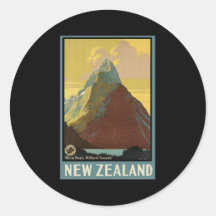New Zealand Mitre Peak Milford Sound Sticker