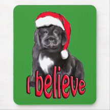Newf puppy Christmas Mousepad