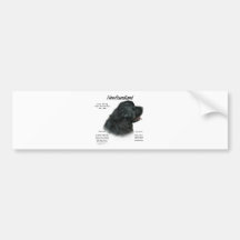 Newfoundland (Black) History Design Bumper Stickers