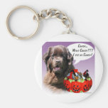 Newfoundland (brown) Halloween Candy Key Chain