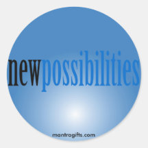 newposs, mantragifts.com round sticker