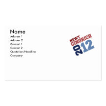 NEWT GINGRICH 2012 SWING VOTE BUSINESS CARDS