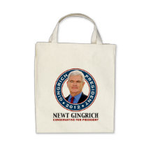 Newt Gingrich Conservative for President Canvas Bag