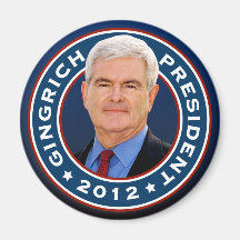 Newt Gingrich Conservative for President Magnet