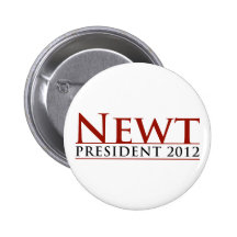 Newt President 2012 Button