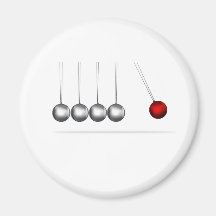 newtons cradle silver balls concept magnet