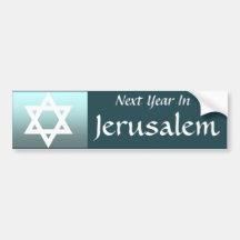 Next Year In Jerusalem Bumper Stickers