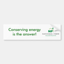 NFCelluloseLogo, Conserving energy is the answer! Bumper Sticker