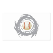 Nice Baseball Circular Grunge Business Card