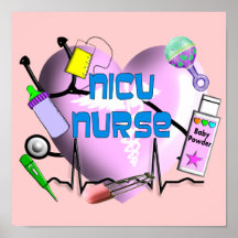 NICU Nurse Canvas ARt Print  3D Graphics Design