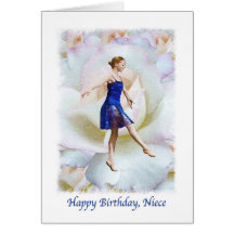 Niece's Birthday Card with Ballet Dancer