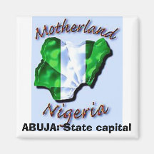 NIGERIA TODAY copy, ABUJA: State capital Fridge Magnets