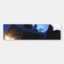 Night Barns Clouds Bumper Stickers