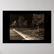Night time parking lot print