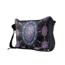 Nightblooming Cactus Mandala Array Messenger Bag