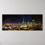 Nighttime Panorama Skyline of San Francisco Print