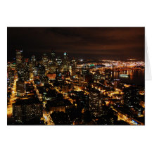 Nightview of Seattle Card
