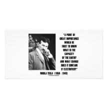Nikola Tesla Capacity Of Earth Charge Electrified Custom Photo Card