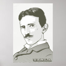 Nikola Tesla Portrait Posters