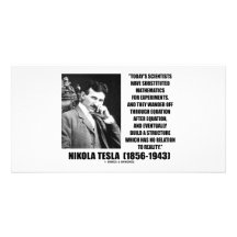 Nikola Tesla Scientists Equation No Relation Quote Photo Card