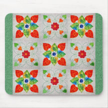 Nine Patch Heart Quilt Mouse Mat