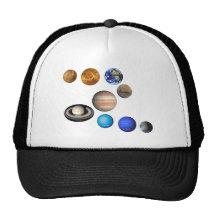 Nine Planets in the Solar System Mesh Hats