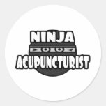 Ninja Acupuncturist Round Sticker