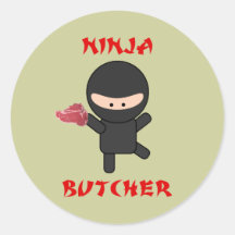 ninja butcher with steak sticker