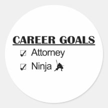 Ninja Career Goals - Attorney Sticker
