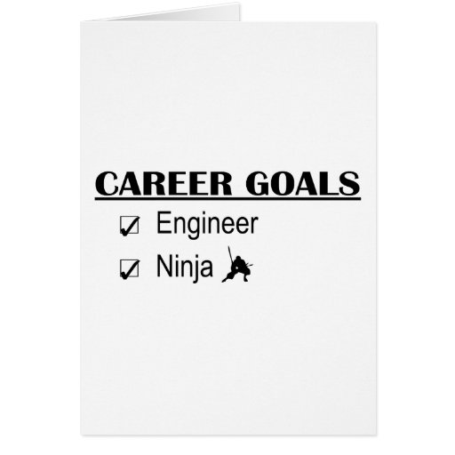 Ninja Career Goals - Engineer Greeting Cards